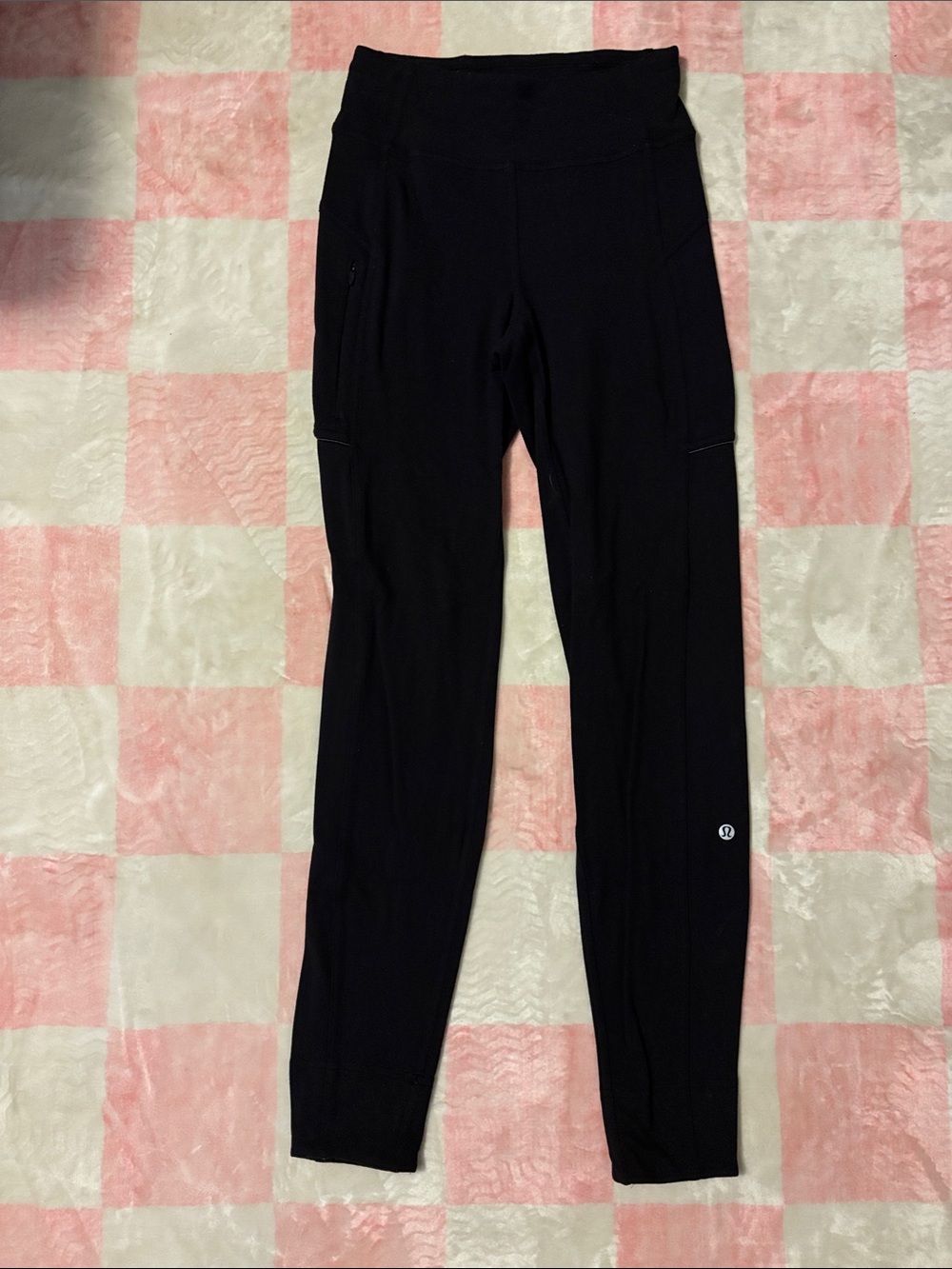 lululemon athletica Black Performance Leggings with Side Pocket